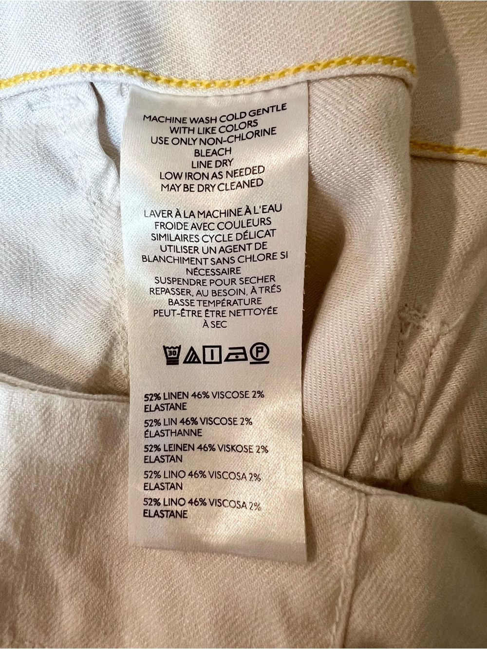 Maeve Colette European Linen Stretch High-Rise Wide-Leg Pants Women’s 30 Petite - Picture 12 of 13